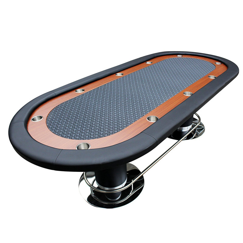 Professional Solid Double Base 96" 10 Player Poker